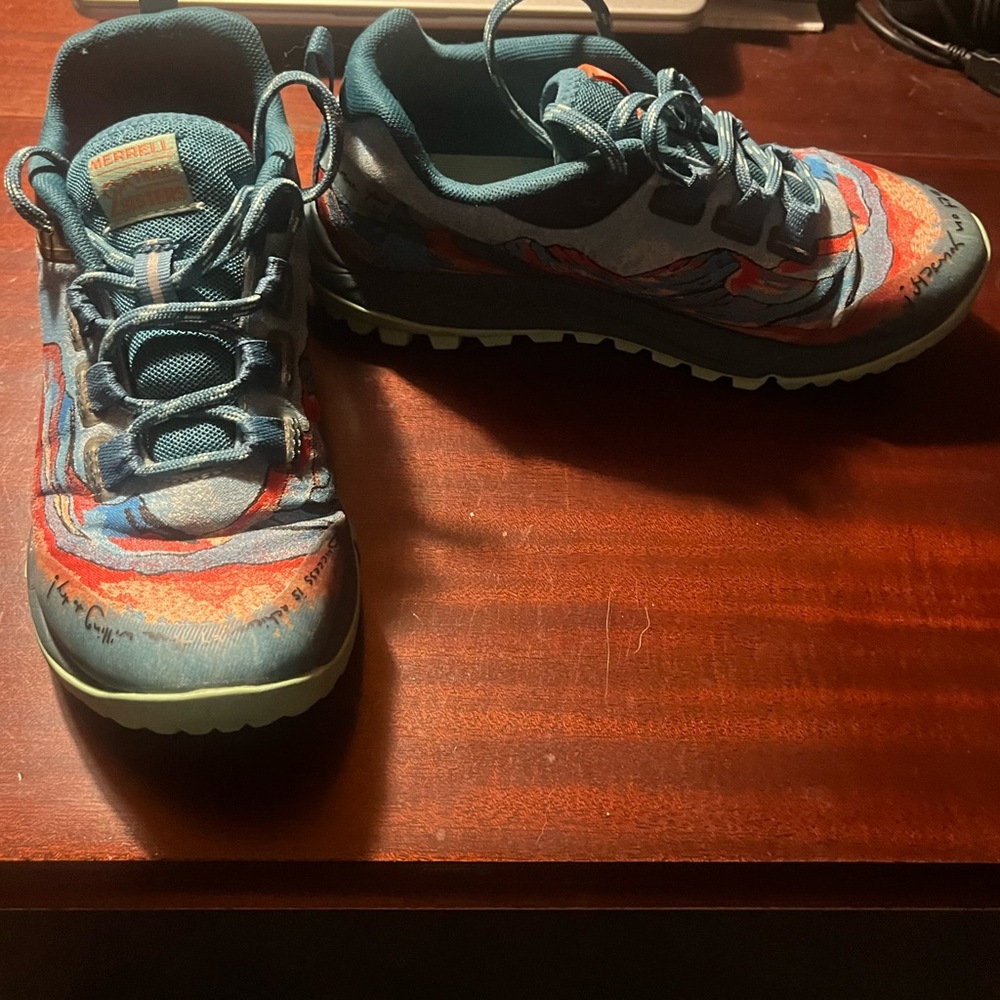 Merrell Antora Trail Sisters Running Hiking Shoes Womens 6 Blue J066424